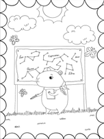 Carla the capybara coloring page