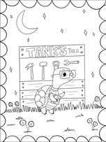 Tank the turtle coloring page